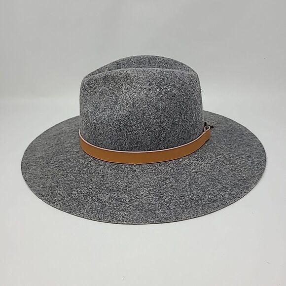 Fantastic Gigi Pip Womens XL Wide Brim Fedora Hat Gray Australian Wool Felt S/M main image 8